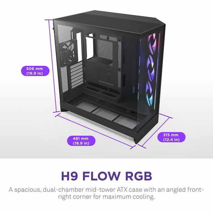 NZXT H9 Flow RGB Noir