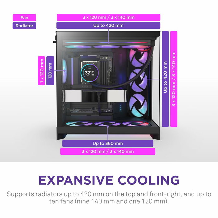 NZXT H9 Flow RGB Noir