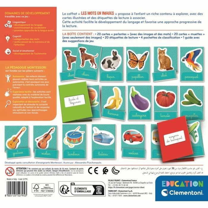 Clementoni Les mots en images - Jeu éducatif Montessori