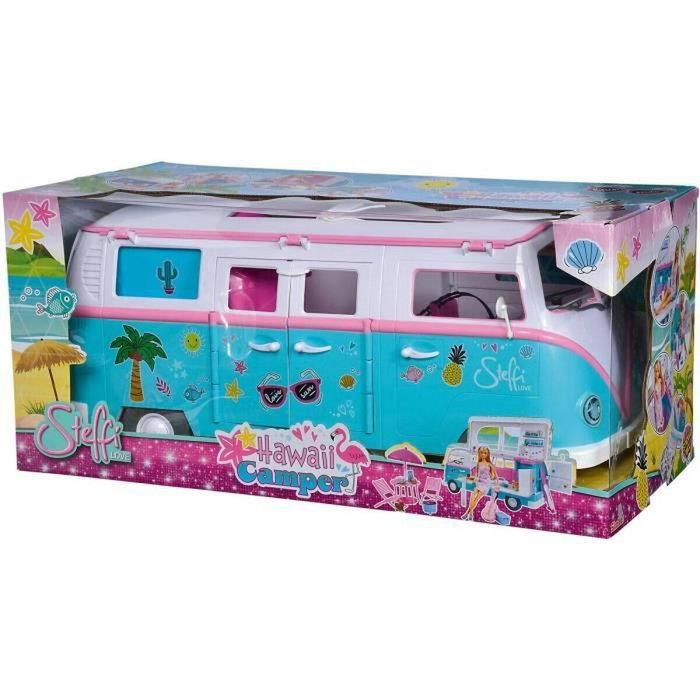 Simba Dickie Group Steffi Love Poupée 29cm et son Camping-car Bleu