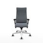 Piqueras Y Crespo Fauteuil Albacete Gris avec Mécanisme Synchrone et Base Blanche