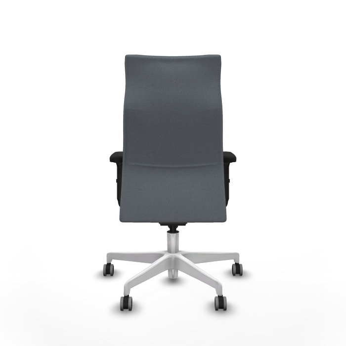 Piqueras Y Crespo Fauteuil Albacete Gris avec Mécanisme Synchrone et Base Blanche