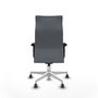 Piqueras Y Crespo Fauteuil Albacete Gris avec Mécanisme Synchrone et Base Blanche