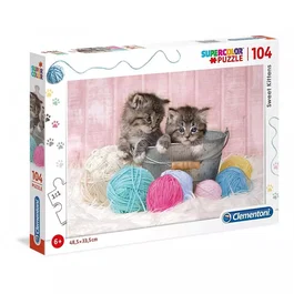Clementoni SuperColor Puzzle Chatons mignons, 104 pièces
