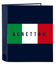 Benetton Flag - Classeur à 4 anneaux 35mm, dos large, 27x33x6cm