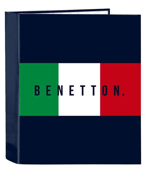 Benetton Flag - Classeur à 4 anneaux 35mm, dos large, 27x33x6cm Benetton Flag - Classeur à 4 anneaux 35mm, dos large, 27x33x6cm