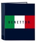 Benetton Flag - Classeur à 4 anneaux 35mm, dos large, 27x33x6cm