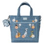 LOUNGEFLY Ensemble Sac à Dos et Porte-monnaie Denim Disney