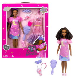 Barbie My First Barbie Poupée Brooklyn Roberts Modèle Hmm67 avec 2 Tenues et Accessoires, Corps Articulé, Hauteur 34.3 cm, Multilingue