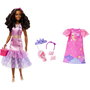 Barbie My First Barbie Poupée Brooklyn Roberts Modèle Hmm67 avec 2 Tenues et Accessoires, Corps Articulé, Hauteur 34.3 cm, Multilingue