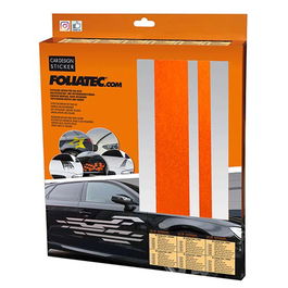 Foliatec Autocollant Voiture Design Lignes Orange FO33933 5,8 x 360 cm