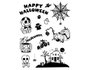 Innspiro Set de tampons acryliques Happy Halloween 14x18cm