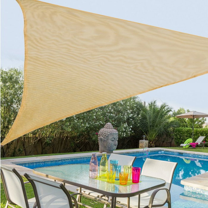 BigBuy Home Voile d'ombrage Gris 3 x 3 m