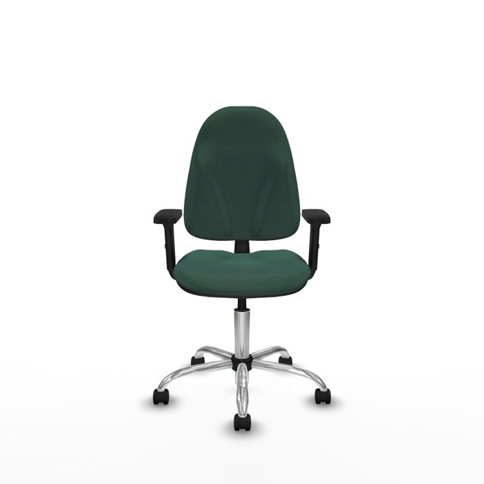 PIQUERAS Y CRESPO Chaise de bureau Algarra, tissu vert bouteille, base chromée PIQUERAS Y CRESPO Chaise de bureau Algarra, tissu vert bouteille, base chromée