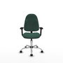 PIQUERAS Y CRESPO Chaise de bureau Algarra, tissu vert bouteille, base chromée