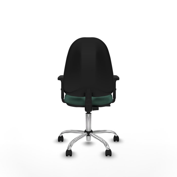 PIQUERAS Y CRESPO Chaise de bureau Algarra, tissu vert bouteille, base chromée PIQUERAS Y CRESPO Chaise de bureau Algarra, tissu vert bouteille, base chromée