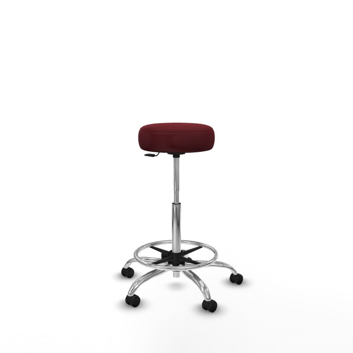 Tabouret Tolosa Pivotant Cuir écologique Non applicable Maille Bordeaux Structure chromée Sans accoudoirs Sans appui-tête Roulettes pour moquette Tabouret Tolosa Pivotant Cuir écologique Non applicable Maille Bordeaux Structure chromée Sans accoudoirs Sans appui-tête Roulettes pour moquette
