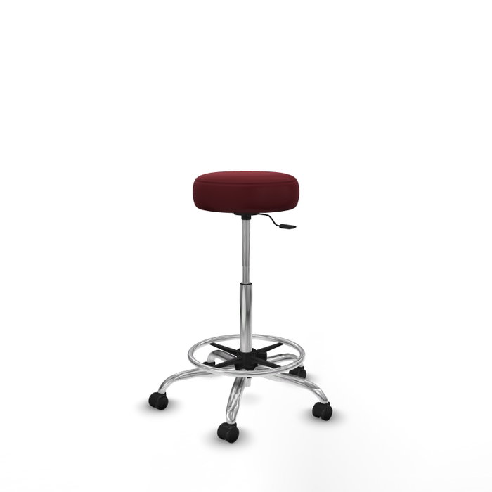 Tabouret Tolosa Pivotant Cuir écologique Non applicable Maille Bordeaux Structure chromée Sans accoudoirs Sans appui-tête Roulettes pour moquette Tabouret Tolosa Pivotant Cuir écologique Non applicable Maille Bordeaux Structure chromée Sans accoudoirs Sans appui-tête Roulettes pour moquette