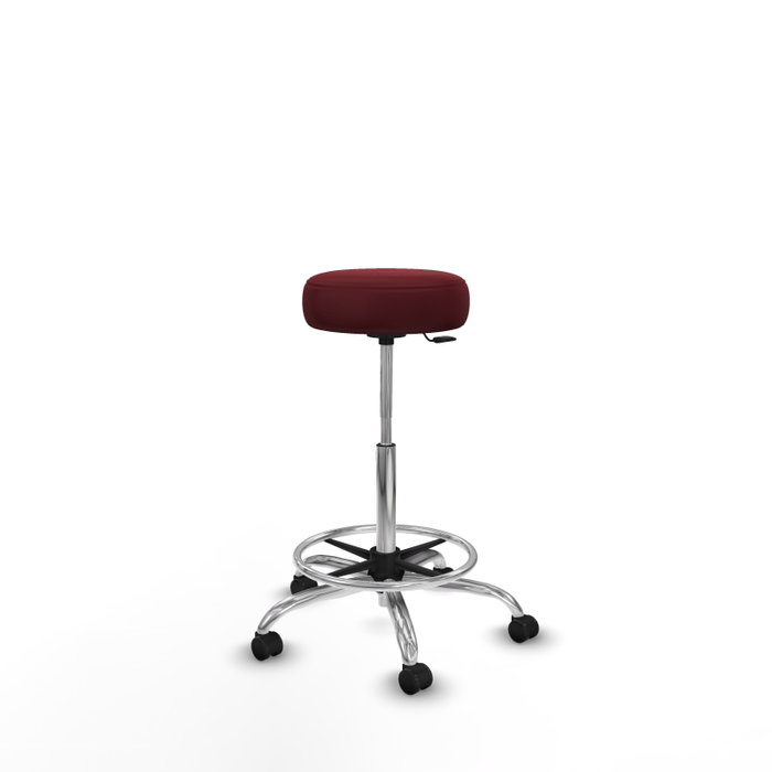 Tabouret Tolosa Pivotant Cuir écologique Non applicable Maille Bordeaux Structure chromée Sans accoudoirs Sans appui-tête Roulettes pour moquette Tabouret Tolosa Pivotant Cuir écologique Non applicable Maille Bordeaux Structure chromée Sans accoudoirs Sans appui-tête Roulettes pour moquette