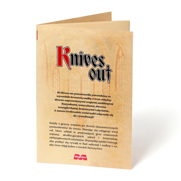 Magic Box Jeu de société Knives Out PJT112IN11 – Trahisons et alliances pour trône, +8 ans Magic Box Jeu de société Knives Out PJT112IN11 – Trahisons et alliances pour trône, +8 ans