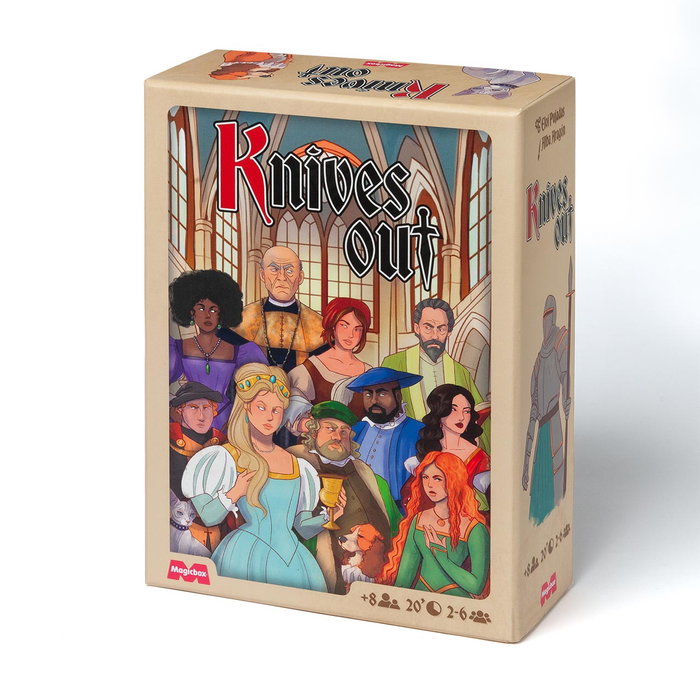 Magic Box Jeu de société Knives Out PJT112IN11 – Trahisons et alliances pour trône, +8 ans Magic Box Jeu de société Knives Out PJT112IN11 – Trahisons et alliances pour trône, +8 ans