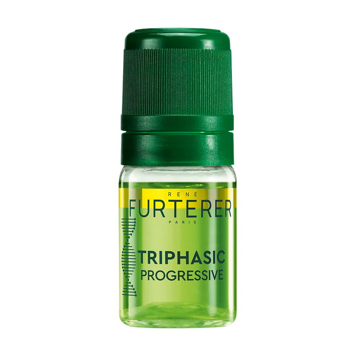 René Furterer Traitement Anti-Chute Progressif Triphasé pour Cheveux Plus Denses - Lot de 8 Ampoules de 5,5 ml