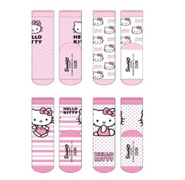 Cerdá Lot de 4 paires de chaussettes Hello Kitty pour enfants taille 35/38 rose