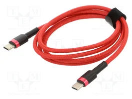 BASEUS Câble USB-C vers USB-C 1m textile rouge 60W