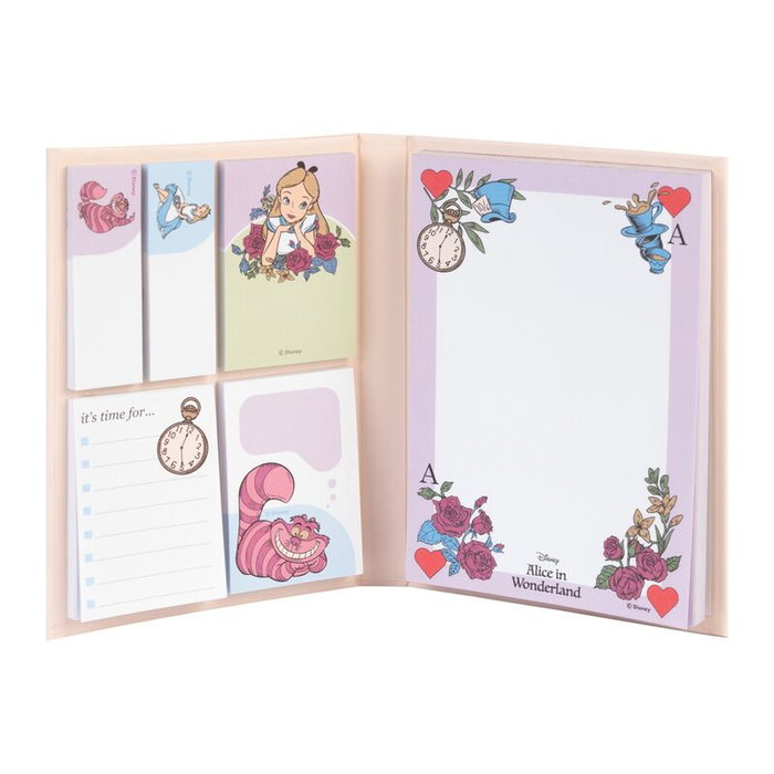 ERIK - Bloc de notes et étiquettes adhésives Alice au Pays des Merveilles Disney - Format A6 (11x15.5cm) - Lot de 5 types d'autocollants ERIK - Bloc de notes et étiquettes adhésives Alice au Pays des Merveilles Disney - Format A6 (11x15.5cm) - Lot de 5 types d'autocollants