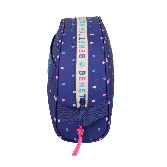 Benetton Nécessaire de Voyage Drop, Taille 28x10x18 cm, Adaptable au Porte-Sac à Dos, Poche Intérieure à Fermeture Éclair, Poignée Latérale