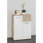Jacky Petit Buffet Blanc mat et décor chêne Sonoma L 60 cm