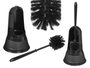 Berilo Escobillero Plastique Rond Noir 16 x 36 x 16 cm (Set de 6)