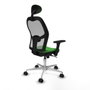 Piqueras y Crespo 3D086N1 Chaise de Bureau avec Appui-tête Vert