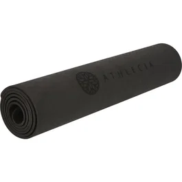 Athlecia Tapis de Yoga Estell - 6 mm d'épaisseur - 173 x 61 cm - Surface antidérapante - Noir