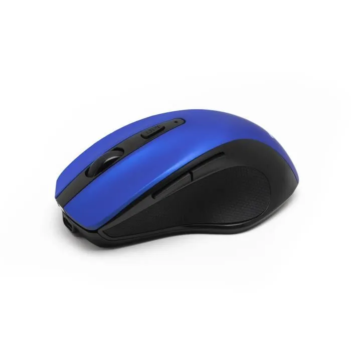 Bluestork OFF75 BLUE Souris sans fil rechargeable bleue, connectivité 2,4 GHz et Bluetooth, ergonomique, pour PC et Mac