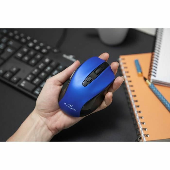 Bluestork OFFICE 75 - Souris sans fil rechargeable Bleu et noir