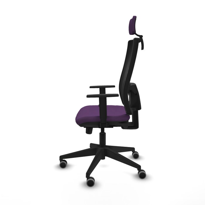 Piqueras y Crespo Chaise de Bureau Horna Traslack Violette avec Appui-tête Piqueras y Crespo Chaise de Bureau Horna Traslack Violette avec Appui-tête