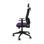 Piqueras y Crespo Chaise de Bureau Horna Traslack Violette avec Appui-tête