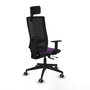 Piqueras y Crespo Chaise de Bureau Horna Traslack Violette avec Appui-tête