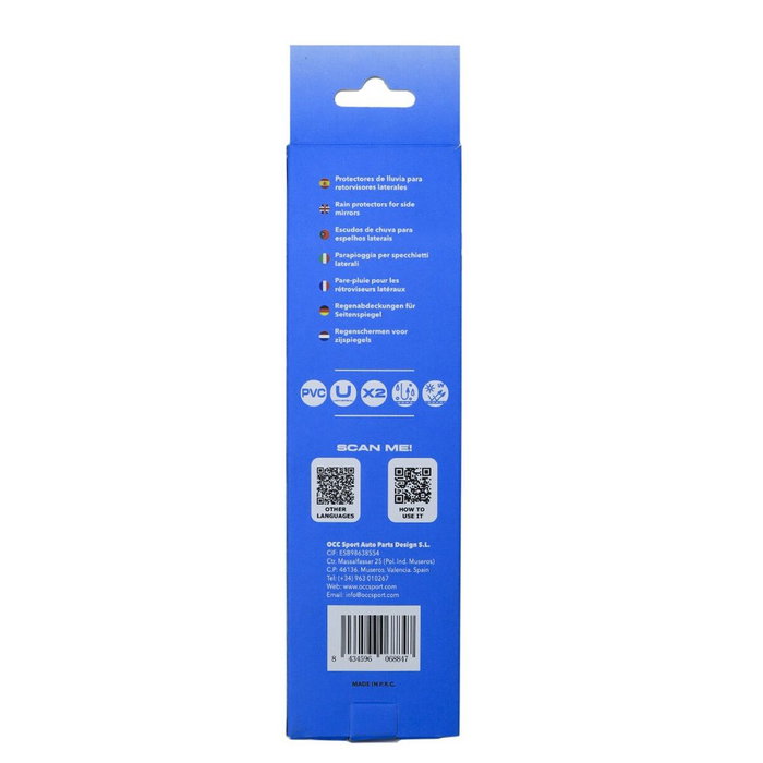 OCC Motorsport Protecteur de pluie pour rétroviseur latéral Fumé (Lot de 2)