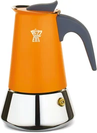 Pezzetti Steexpress Cafetière Italienne Orange, 6 tasses