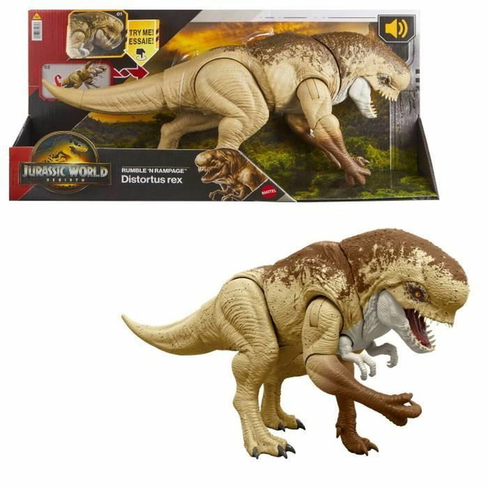 Mattel Distortus Rex Jurassic World - Figurine d'action de bataille