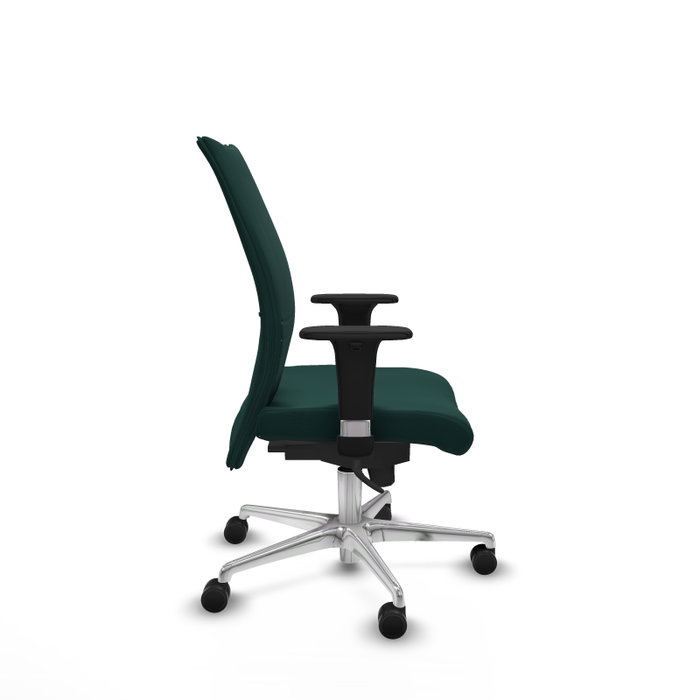 Piqueras Y Crespo Silla Albacete confidente, Vert bouteille, mécanisme Sincro, Base aluminium Piqueras Y Crespo Silla Albacete confidente, Vert bouteille, mécanisme Sincro, Base aluminium