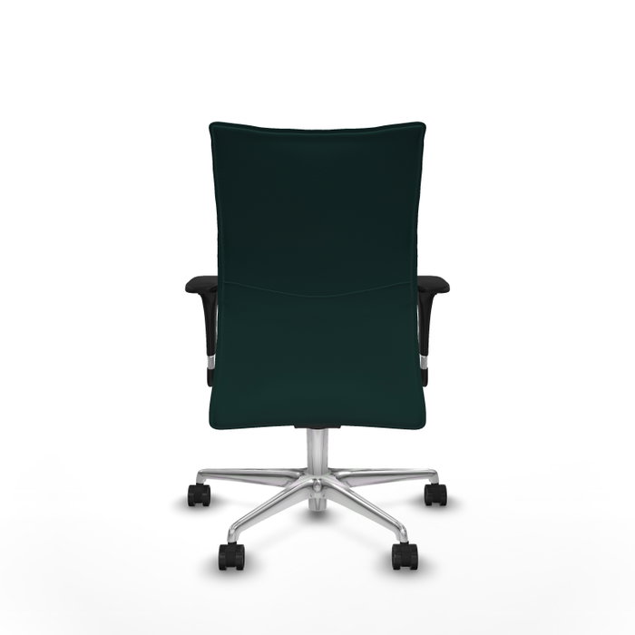 Piqueras Y Crespo Silla Albacete confidente, Vert bouteille, mécanisme Sincro, Base aluminium Piqueras Y Crespo Silla Albacete confidente, Vert bouteille, mécanisme Sincro, Base aluminium