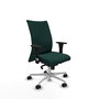 Piqueras Y Crespo Silla Albacete confidente, Vert bouteille, mécanisme Sincro, Base aluminium