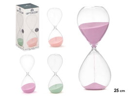 Giftdecor Sablier Verre 25 cm Pastel 45 Min - Assortiment Aléatoire (Set de 12)