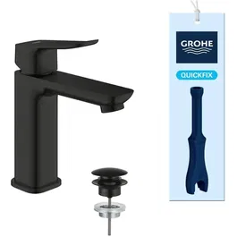 Grohe - Mitigeur de lavabo DICE Taille M, finition Noir mat, avec vidage clic-clac, technologie SilkMove, débit 5 l/min à 3 bars - Réf. GROHE DICE