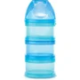 DODIE - Boîte doseuse 3 compartiments séparable pour lait en poudre - Transparent - Bleu Lagoon