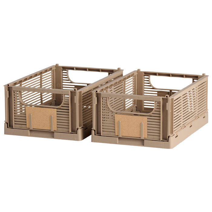 Day Lot de 2 boîtes de rangement pliables gris