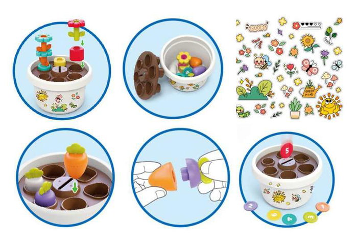 Creaciones Llopis - Cadeau Puzzle Pot de Fleur avec Aimants et Monnaie, Boîte de Jeu Éducatif 18x18x12 cm pour Enfants dès 3 Ans Creaciones Llopis - Cadeau Puzzle Pot de Fleur avec Aimants et Monnaie, Boîte de Jeu Éducatif 18x18x12 cm pour Enfants dès 3 Ans